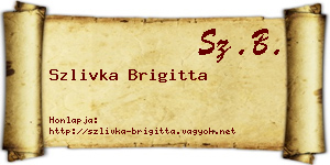 Szlivka Brigitta névjegykártya